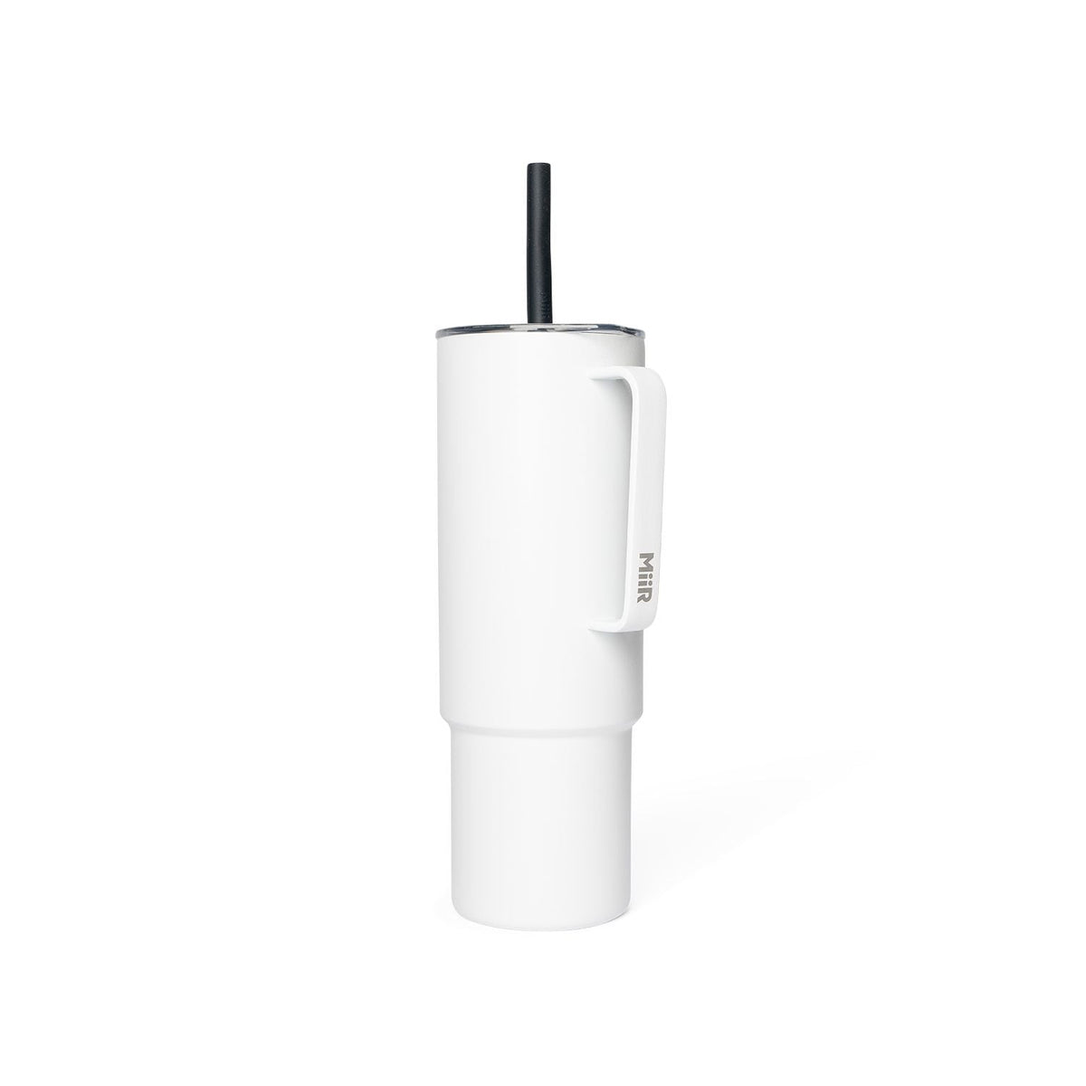 Stainless Steel Insulated All Day Straw Cup with Handle, White, 32-oz