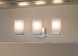 90-Degree Vanity Lighting Fixture, Brushed Nickel, 3-L
