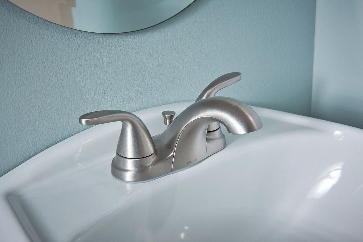 Adler Double Handle Bathroom Faucet, Spot-resistant Brushed Nickel