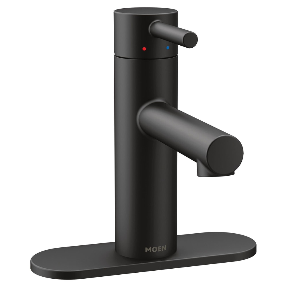 Align Single Handle Single Hole Bathroom Sink Faucet, Matte Black