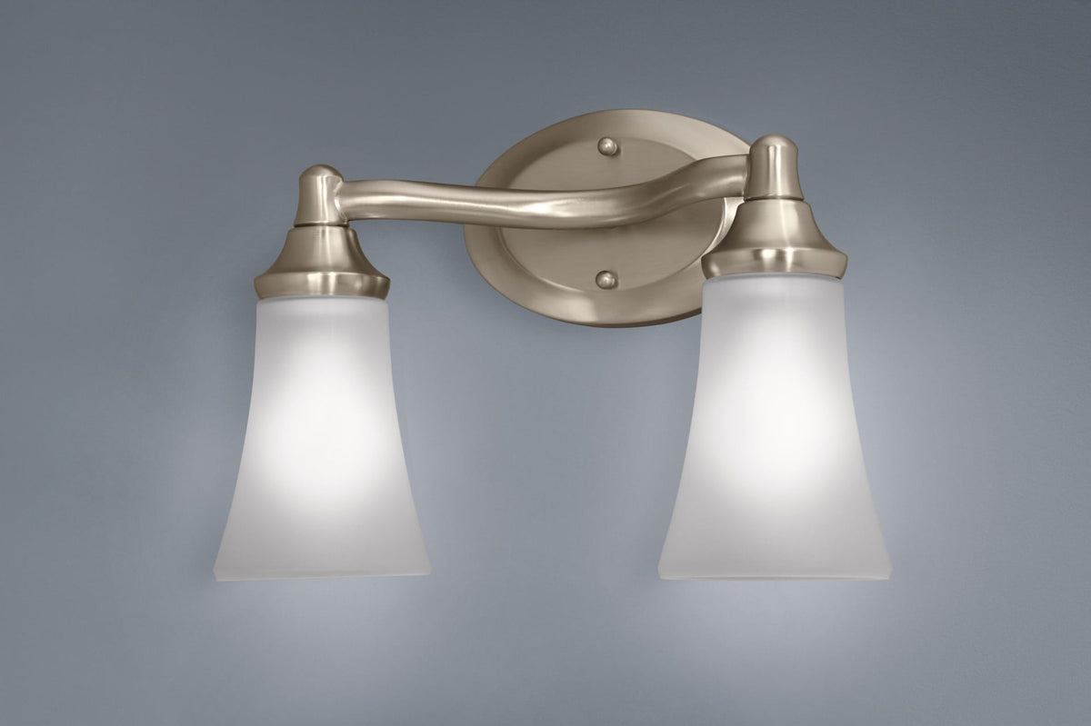 EVA Dual Vanity Lighting Fixture, Chrome