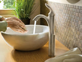 Eva Single Handle High Arc Single Hole Bathroom Sink Faucet, WaterSense Certified, Chrome