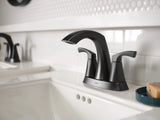 Lindor Double Handle Bathroom Faucet, Meets EPA WaterSense Criteria, Matte Black