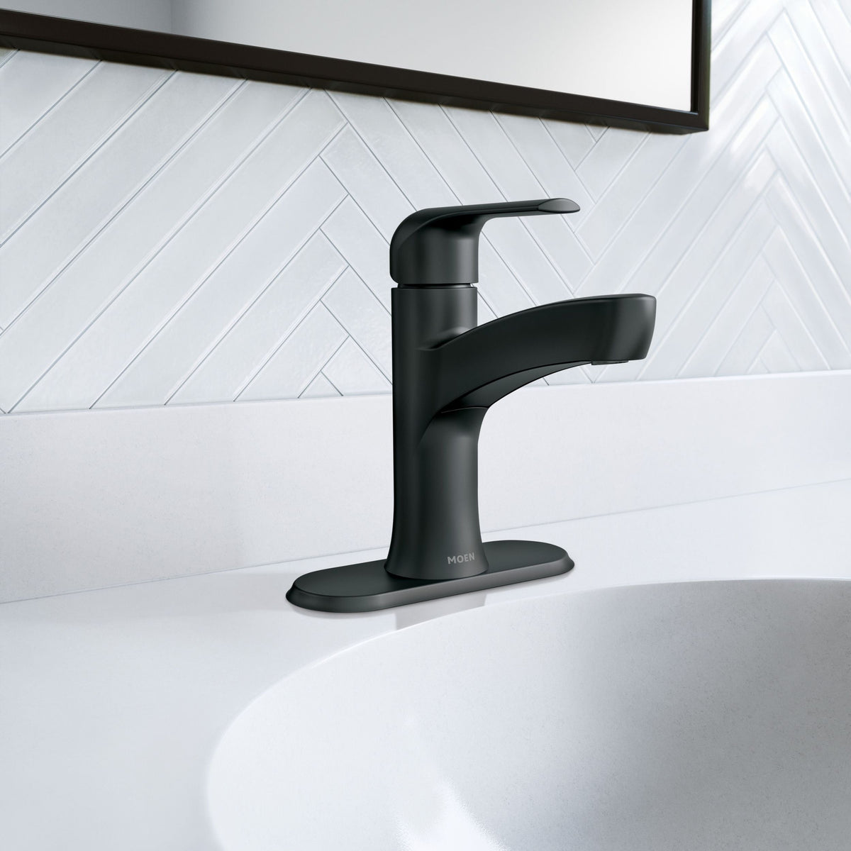 Tilson Single-Handle Matte Black Bathroom Lavatory/Bathroom Sink Faucet