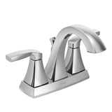Voss Double Handle High Arc 4-in Centerset Bathroom Sink Faucet, Chrome