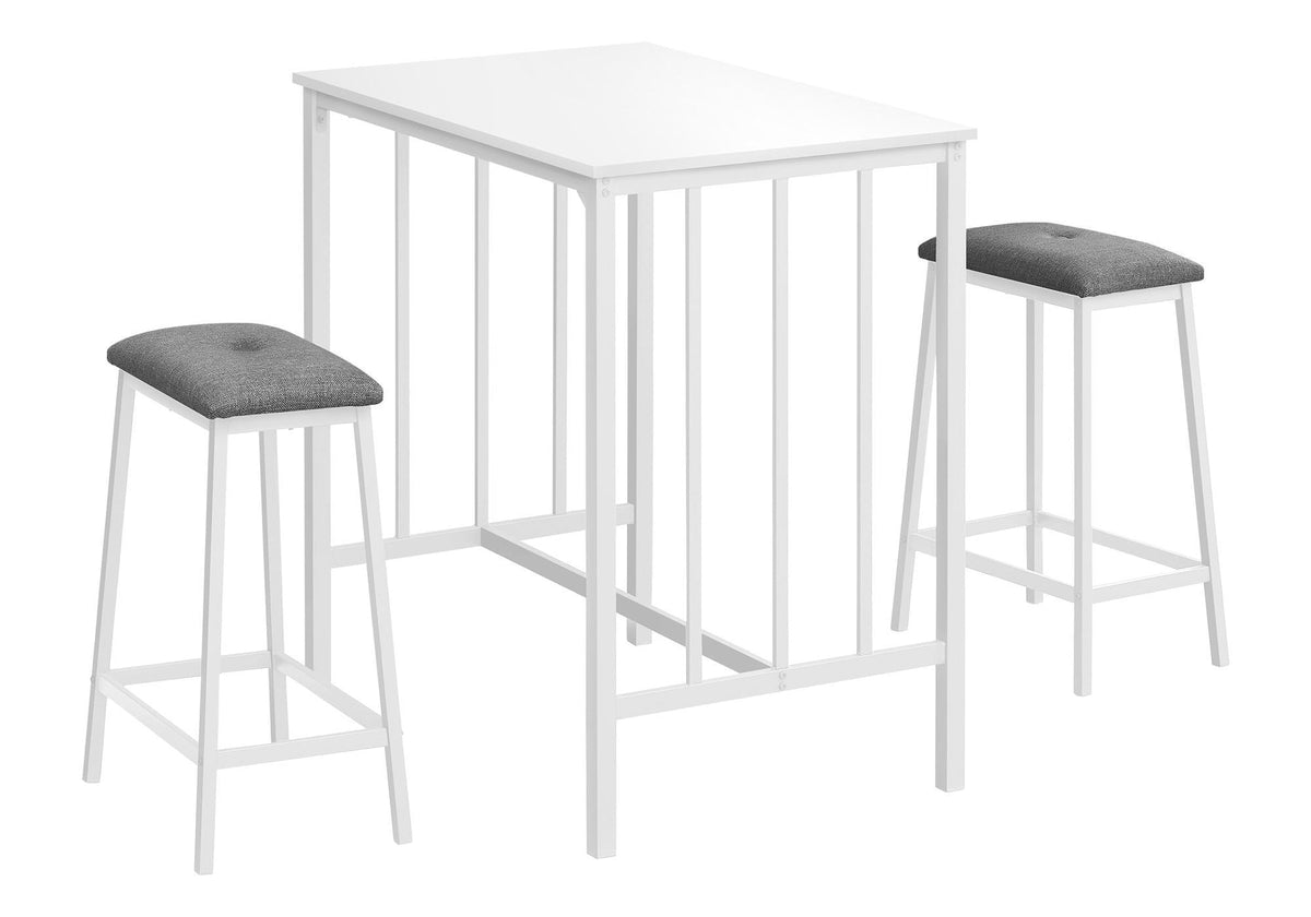Contemporary Bistro Set, White, 3-pc