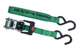 1,500-lb Ratchet Tie-Down Straps, with Padded Handle, 1-in x 14-ft, (2.5 cm x 4.3 m), 4-pk