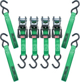 1,500-lb Ratchet Tie-Down Straps, with Padded Handle, 1-in x 14-ft, (2.5 cm x 4.3 m), 4-pk