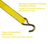 5,000-lb Commercial Ratchet Tie Down Straps, with Ultra Padded Handles, 1.5-in x 14-ft, 2-pk