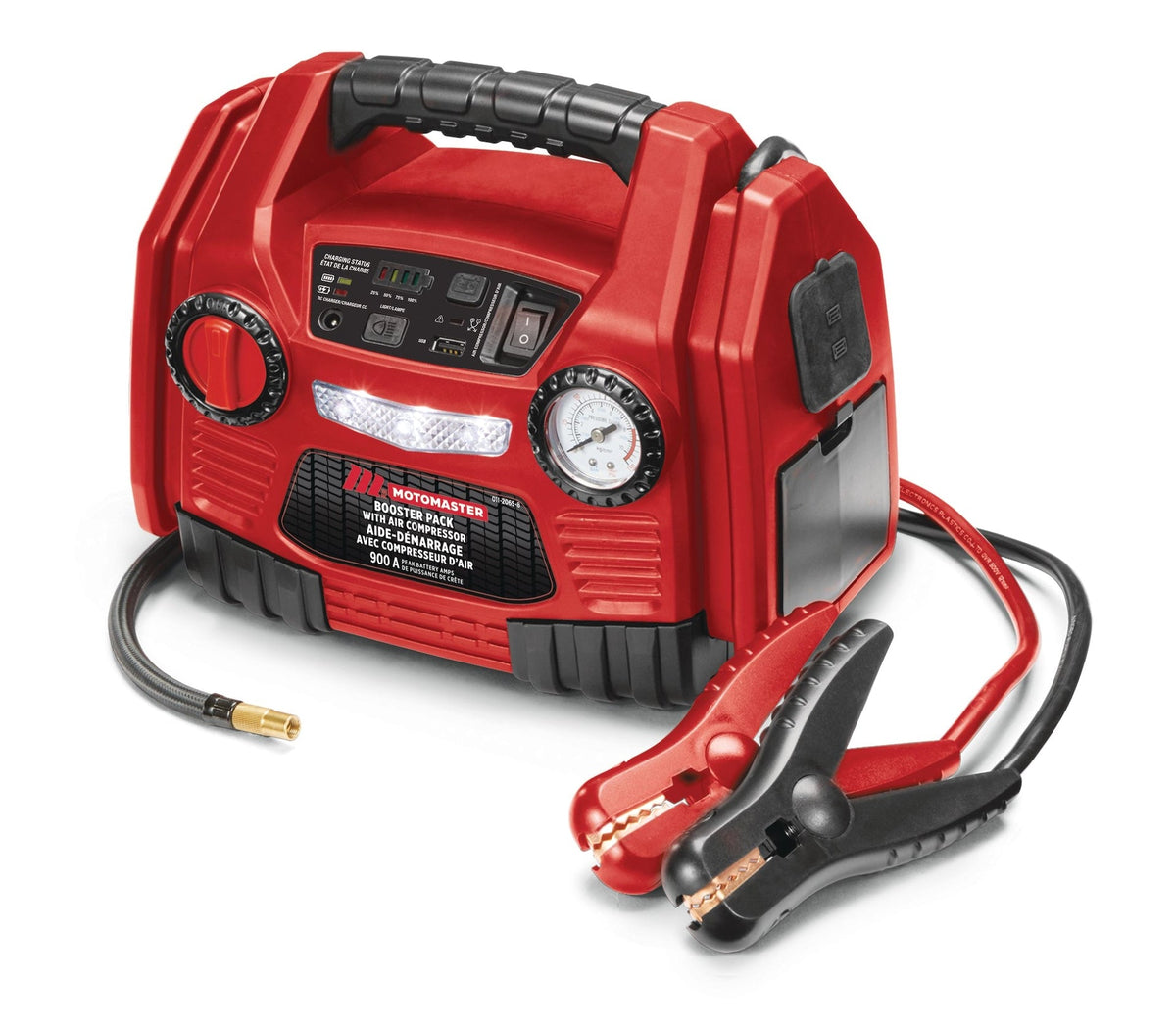 Booster Pack/Jump Starter, with Air Compressor, 900 Peak Amp, 12V