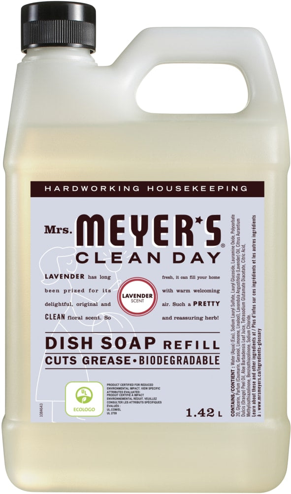 Clean Day Liquid Dish Soap Refill, Assorted Scents, 1.42-L