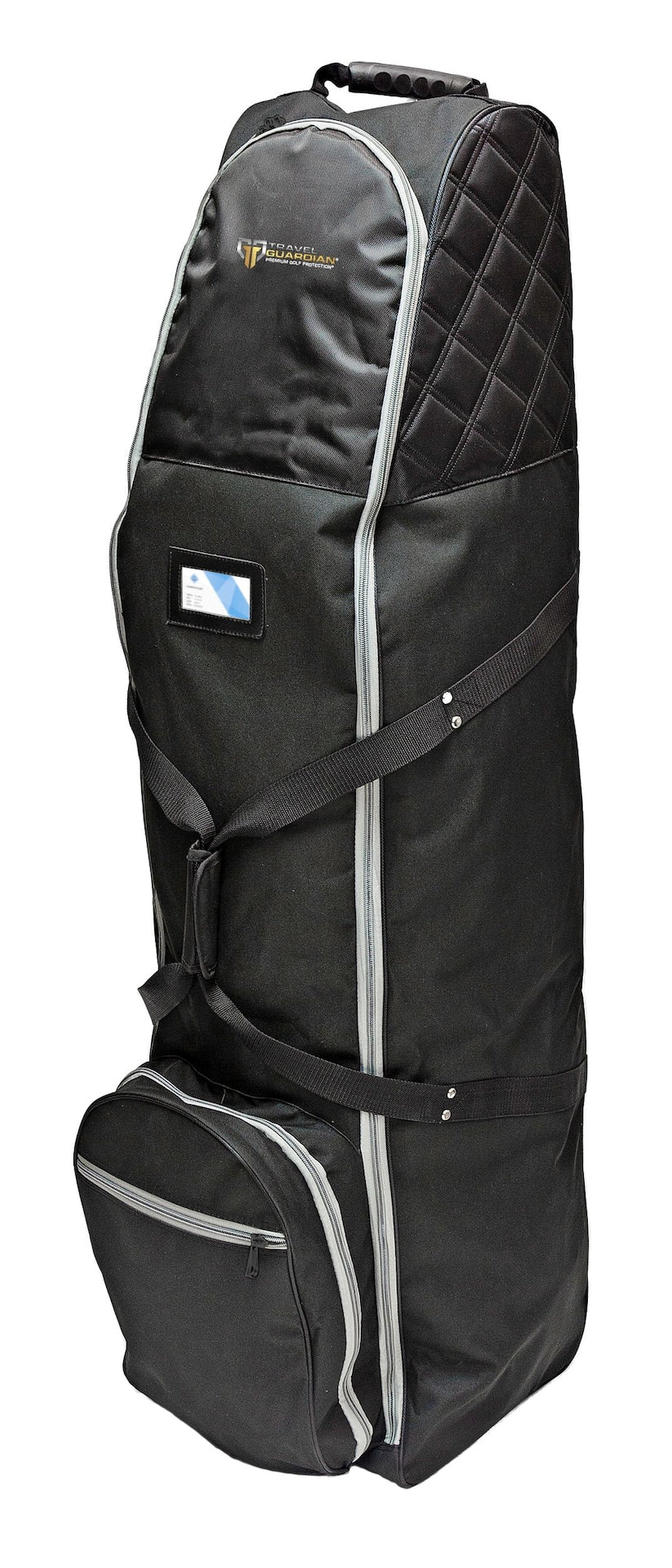 Premium Travel Golf Bag Cover with Quilted Protection & Extra Storage, Black