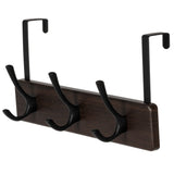 13.3" Traditional Wall 3 Hook Rack, Brown