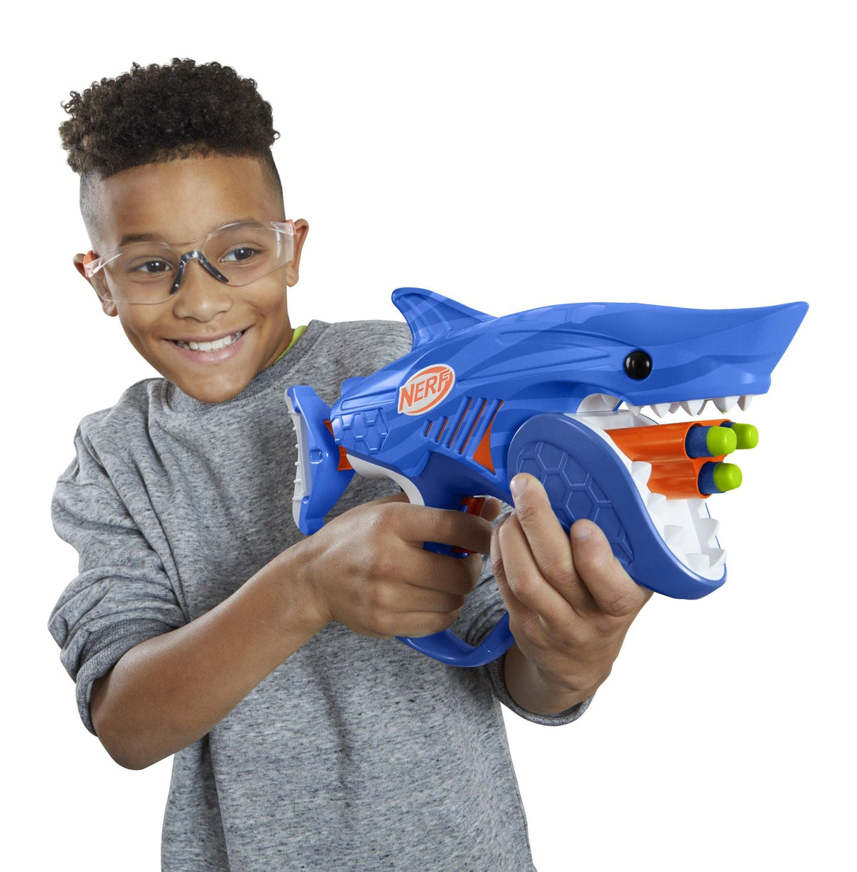 Junior Wild Sharkfire, Easy Play Dart Blaster, 8 Elite Darts, Ages 6 & Up