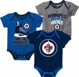 Infant/Baby Bodysuit Onesie, Blue/Grey/Navy Blue, 3-pk