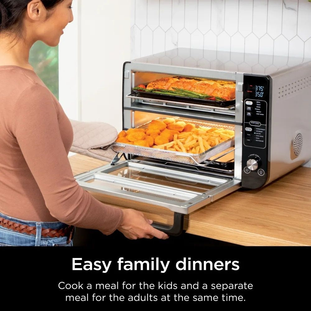 Ninja Double Door 12-in-1 Countertop Electric Convection Oven & Air Fryer with