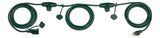 25-ft Outdoor Extension Cord, 3 Outlets, Safety Cover, Green