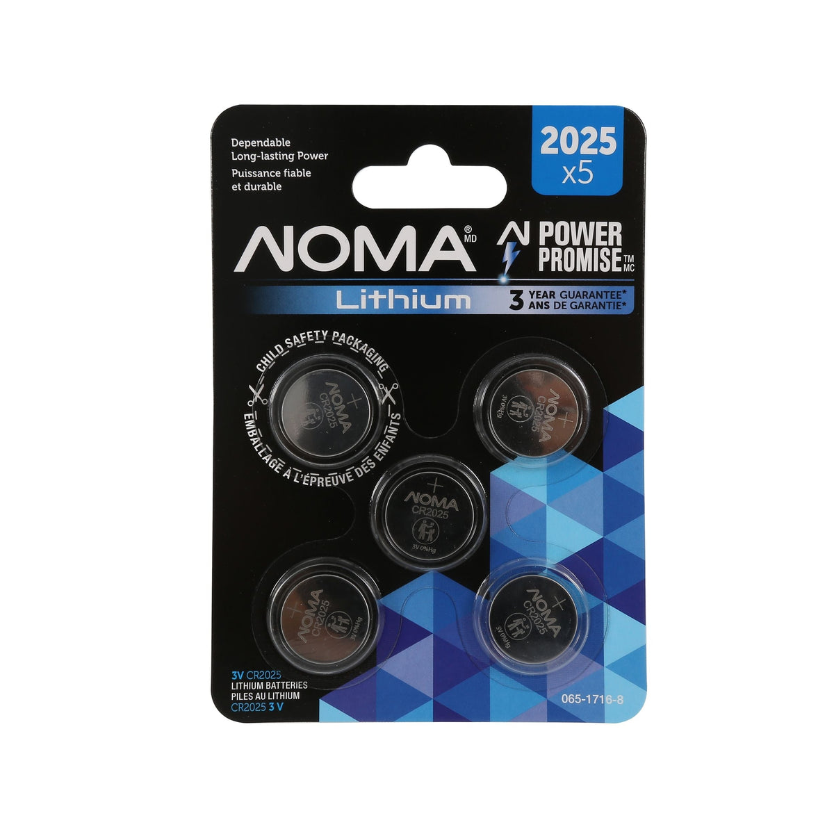 CR2025 3V / 3 Volt Lithium Coin Cell Batteries, Long Lasting, 5-pk
