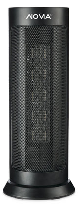 Oscillating Digital Tower Ceramic Heater with Remote Control and Thermostat, Black, 18-in