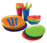 Outbound Acrylic Colourful Dinner Set, 33-pc