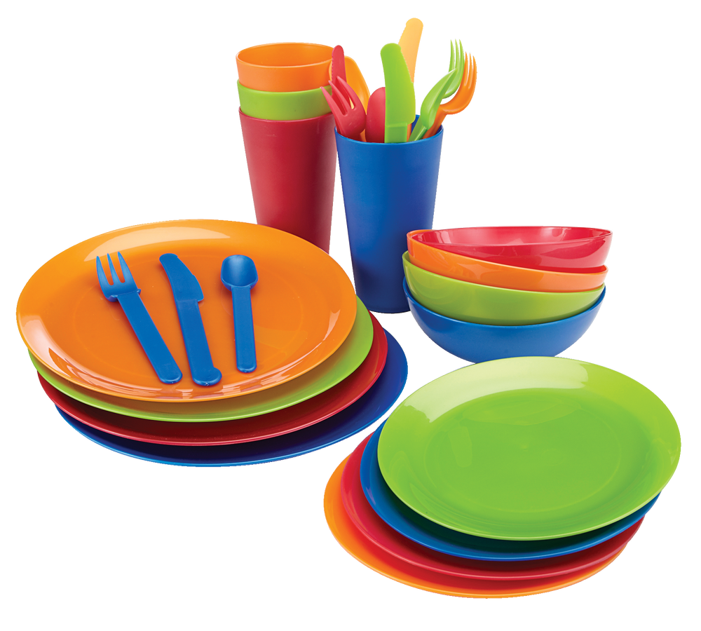 Outbound Acrylic Colourful Dinner Set, 33-pc