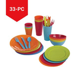 Outbound Acrylic Colourful Dinner Set, 33-pc