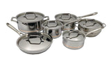 5-Ply Copper Core Stainless Steel Cookware Set, Oven Safe, 12-pc