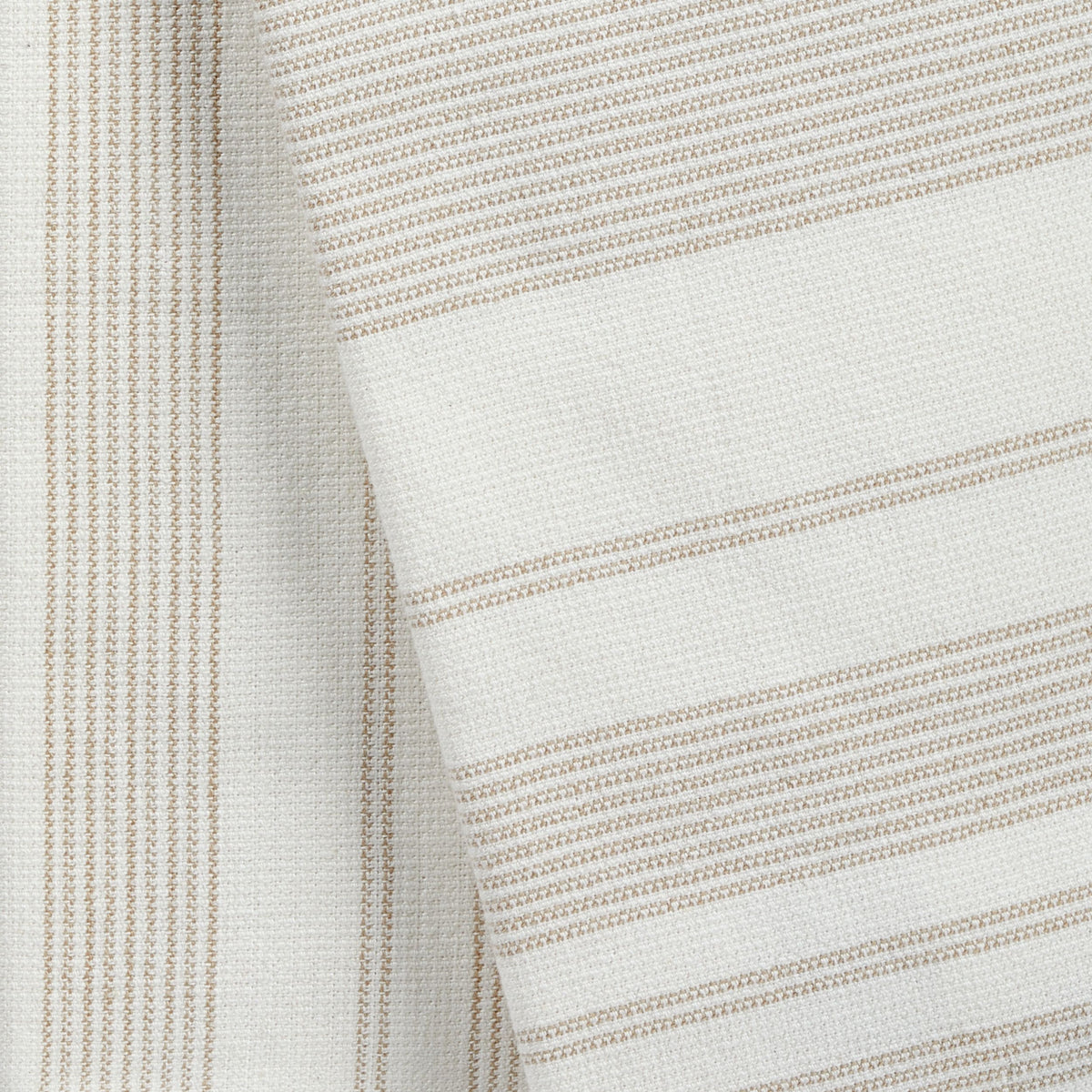 All-Purpose Striped Cotton Kitchen Towels, Beige, 2-pk