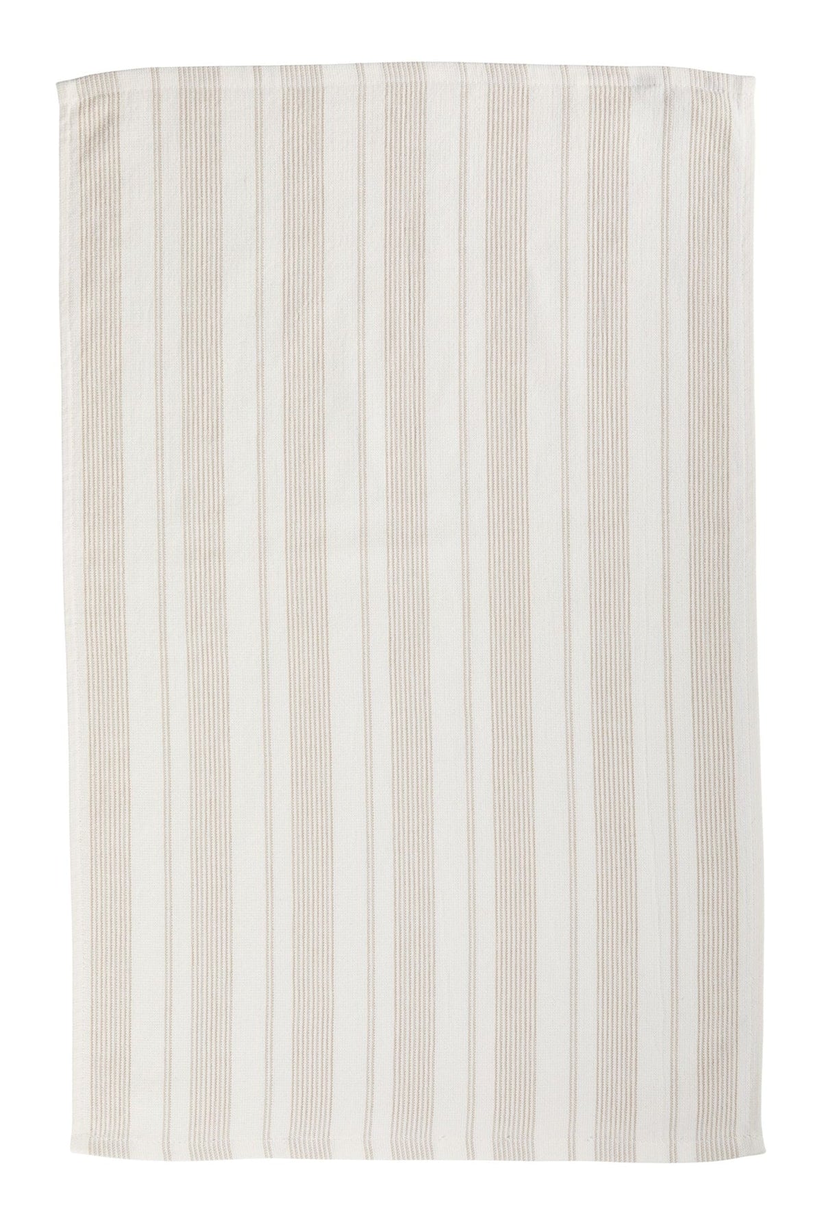 All-Purpose Striped Cotton Kitchen Towels, Beige, 2-pk