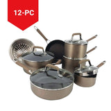 Classic Cookware Set, Non-Stick, PFOA-Free, Oven Safe, Champagne Bronze, 12-pc