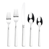 Collar Banded Flatware Set, Serves 4, 20-pc