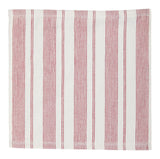 Striped Cotton Terry Square Dish Cloths, Red, 4-pk