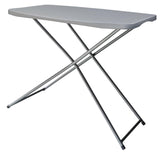 Height Adjustable Plastic & Metal Portable Folding Activity Table, Indoor/Outdoor, White