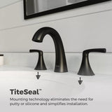 Rancho 8-in Widespread Bath Faucet, Matte Black