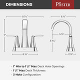 Raya 4-in Chrome Centerset Bathroom Sink Faucet