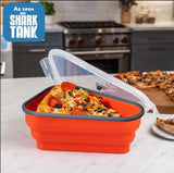 Reusable Pizza Storage Container with 5 Microwavable Serving Trays
