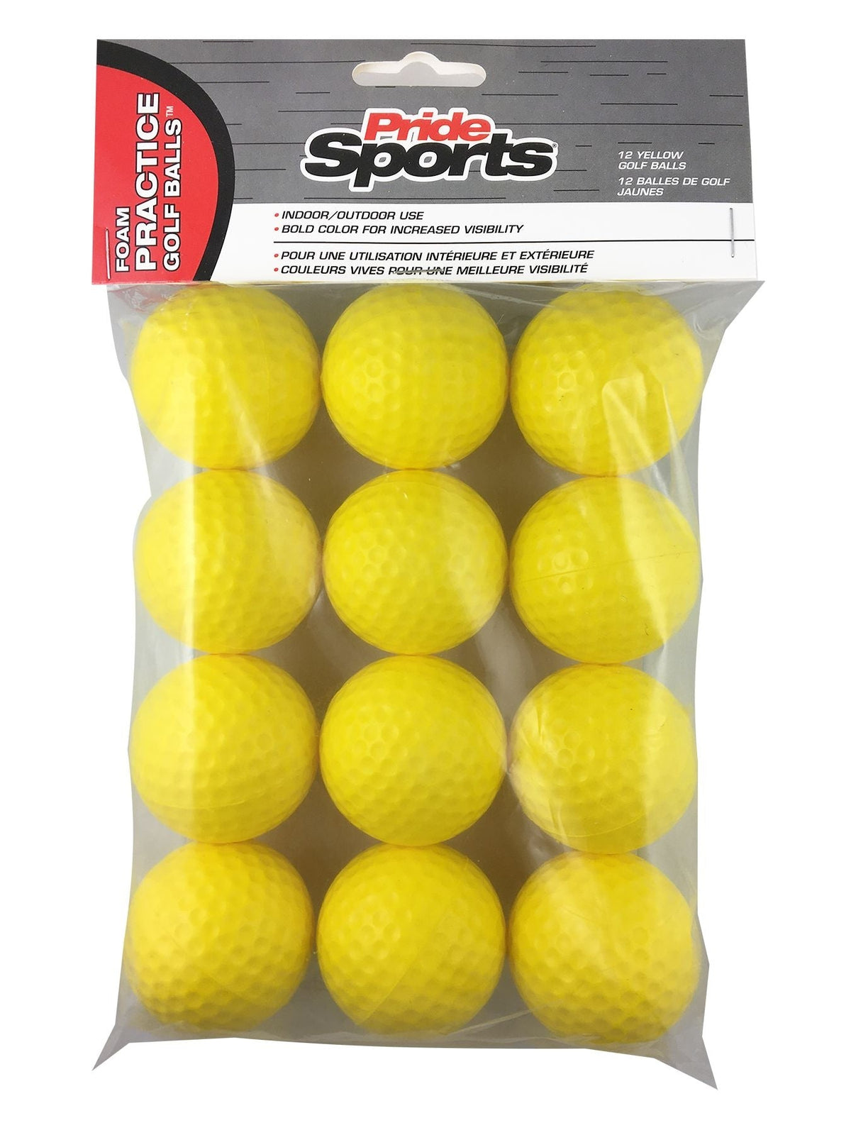 Foam Practice Golf Balls, 12-pk, Yellow