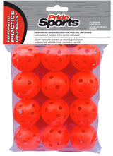 Perforated Plastic Practice Golf Balls, Lightweight, 12-pk, Assorted Colours