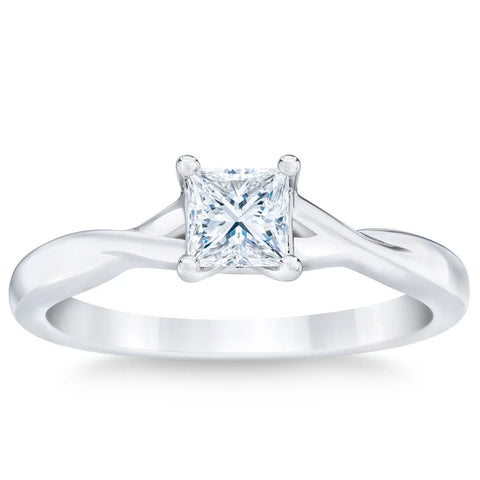 Princess Cut Diamond Solitaire Ring (0.50 ct)