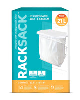Expandable Kitchen Garbage Bag Holder, Fits 15-L or 21-L bags, Includes 5 bags