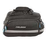 Expandable Rack Top Bike Bag withRemovable Carry Strap & Reflective Strip, Black