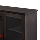 Benjamin Landscape Electric Fireplace TV Stand, 81-in, 1500W, Includes Remote Control, Weathered Wood