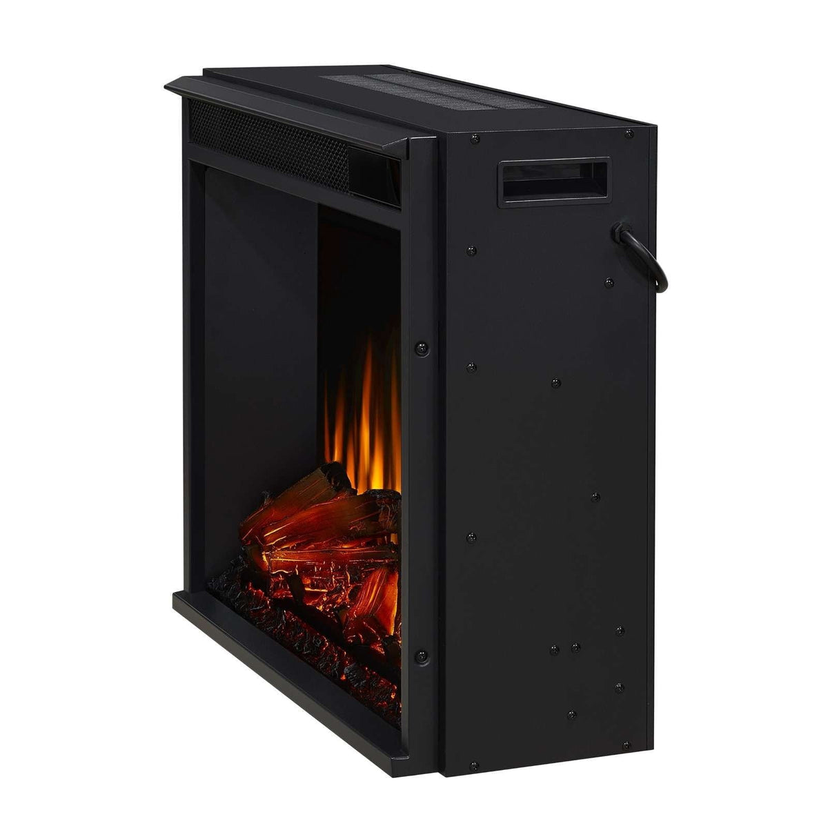 Fresno Media Indoor Electric Fireplace TV Stand, 72-in, 1500W, Black