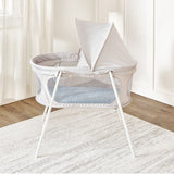 Baby Basics Infant Bassinet with Canopy, Grey