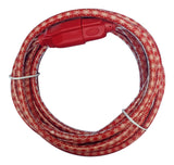 16/3 Outdoor Snowflake Extension Cord with Grounded Outlet, Red/White, 7.5-m
