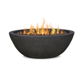Riverside Round Concrete Gas Fire Pit in Shale, 36-in