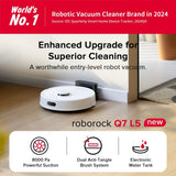Roborock Q7 L5 2-in-1 Robot Cordless Vacuum & Mop Cleaner, Pet-Friendly, App Controlled, Includes Charging Dock, White