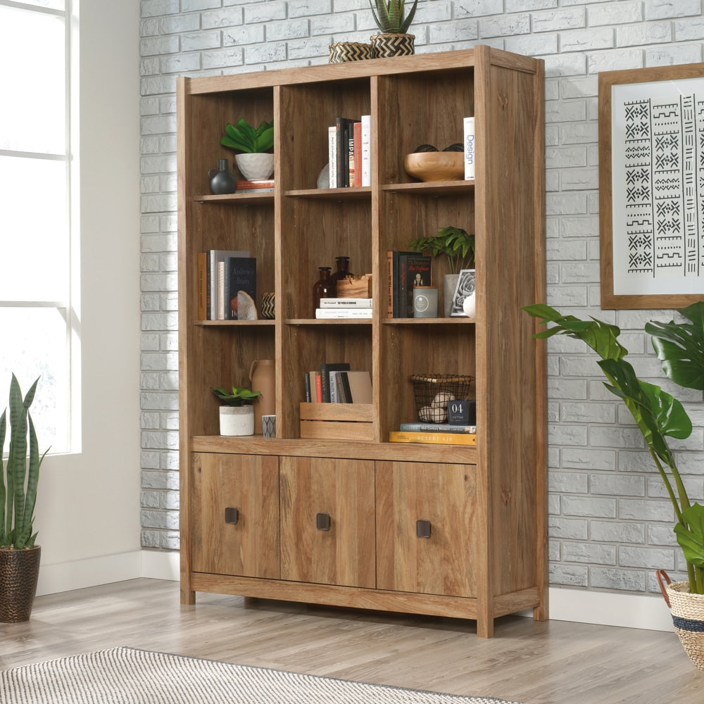 Cannery Bridge 3-Door Bookcase/Bookshelf Storage Cabinet, Sindoori Mango Finish