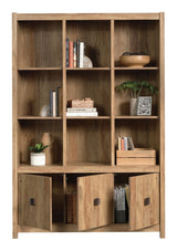 Cannery Bridge 3-Door Bookcase/Bookshelf Storage Cabinet, Sindoori Mango Finish