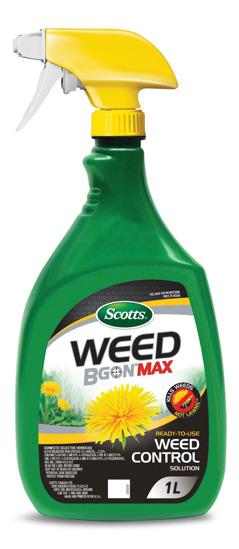 Weed B Gon MAX Ready-to-Use Weed Control/Killer, Herbicide for Lawns, 1-L